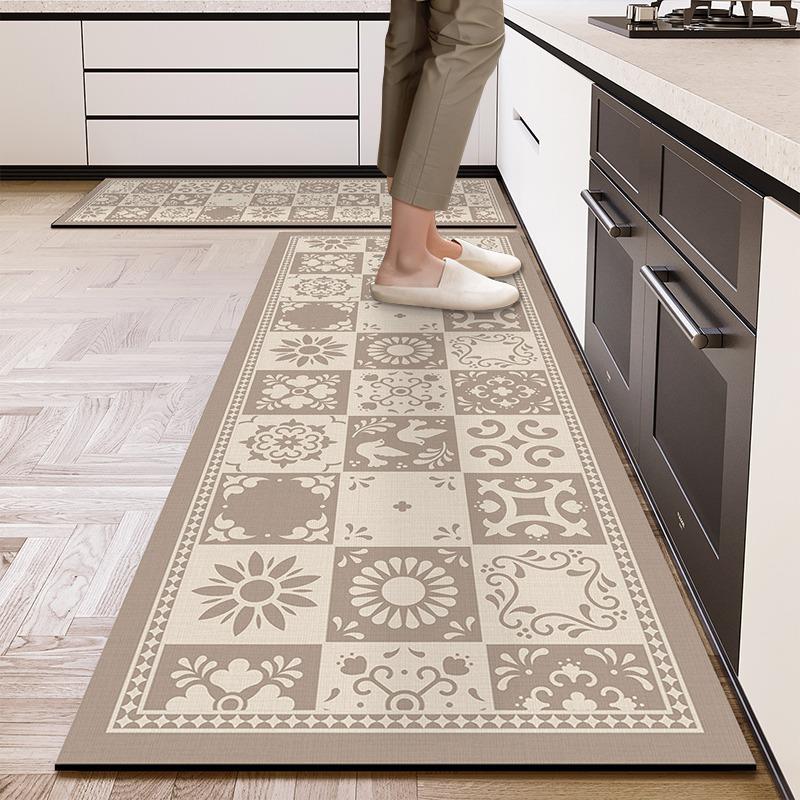 Kitchen Floor Mat Waterproof Non-slip Oil-proof Carpet Minimalist Geometry Rug Long Size Home Decor Foot Mats  Alfombra