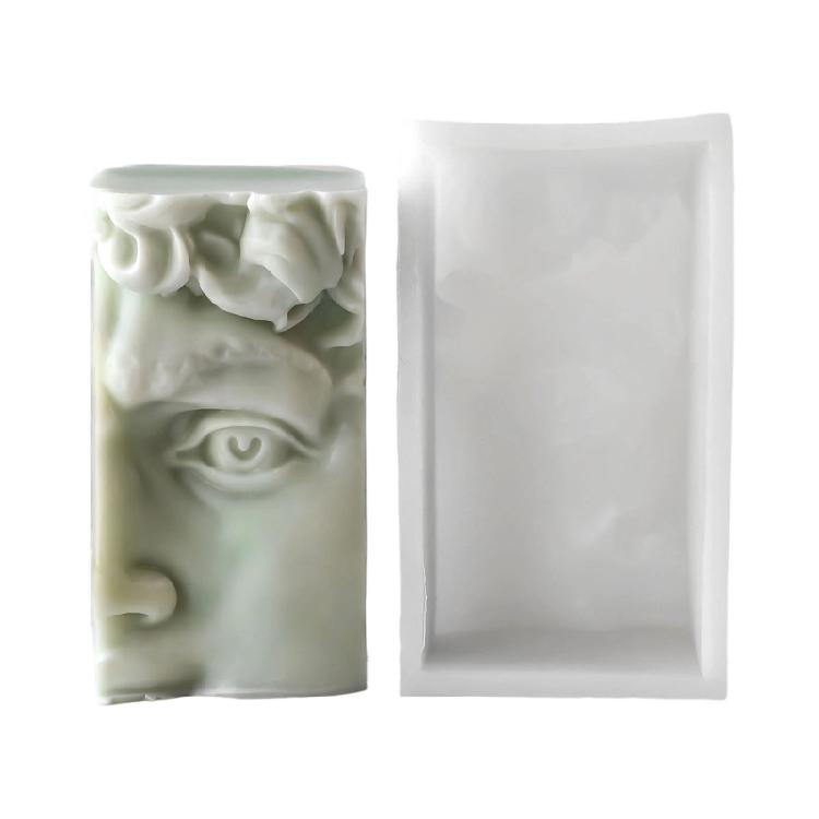 Human Face Silicone Candle Molds for Epoxy Resin Making Candle Soap Multunction Silicone Mould Temperature Resistant