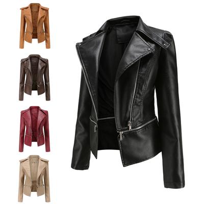 Spring And Autumn Leather Jacket Women's Fashion Casual Jacket