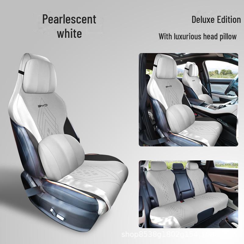 BYD Song Plus Suede Seat Cover: Breathable, Ventilated, Temperature-Controlled Cushion for All Seasons