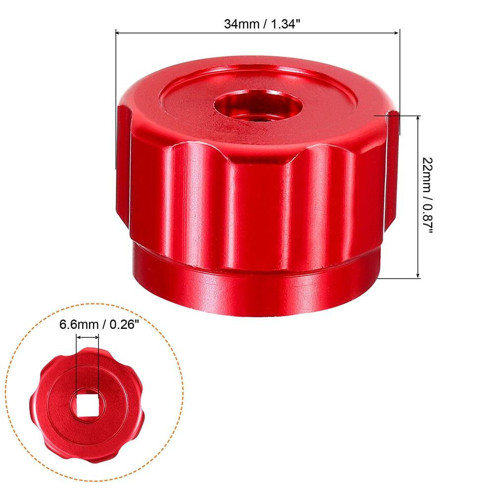 Aluminum Alloy Knob Handle Knob Manifold Gauges Red