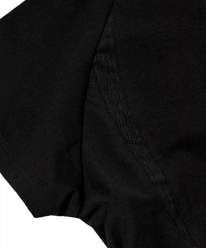 Alumalu Shirred Crop Top_Black
