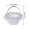 White Western Wedding Bridal Gift Wedding Supplies Party Decor Flower Basket Flower Girl Basket