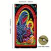 Christmas Door Cover Large Religious Fabric Backdrop Fluorescent Porch Sign Banner Holiday Party Home Church Garden Decorations