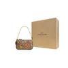 Coach Nolita 19 Floral Print Waterproof Canvas And Recycled Leather Tote Shoulder Bag Small Women Bags Gold Khaki Multicolor CR828-IME7V