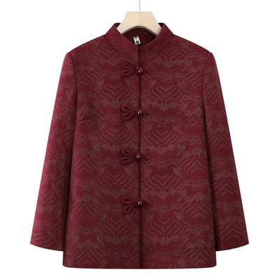 New Autumn Woolen Jacket Old Lady Autumn and Winter Clothes