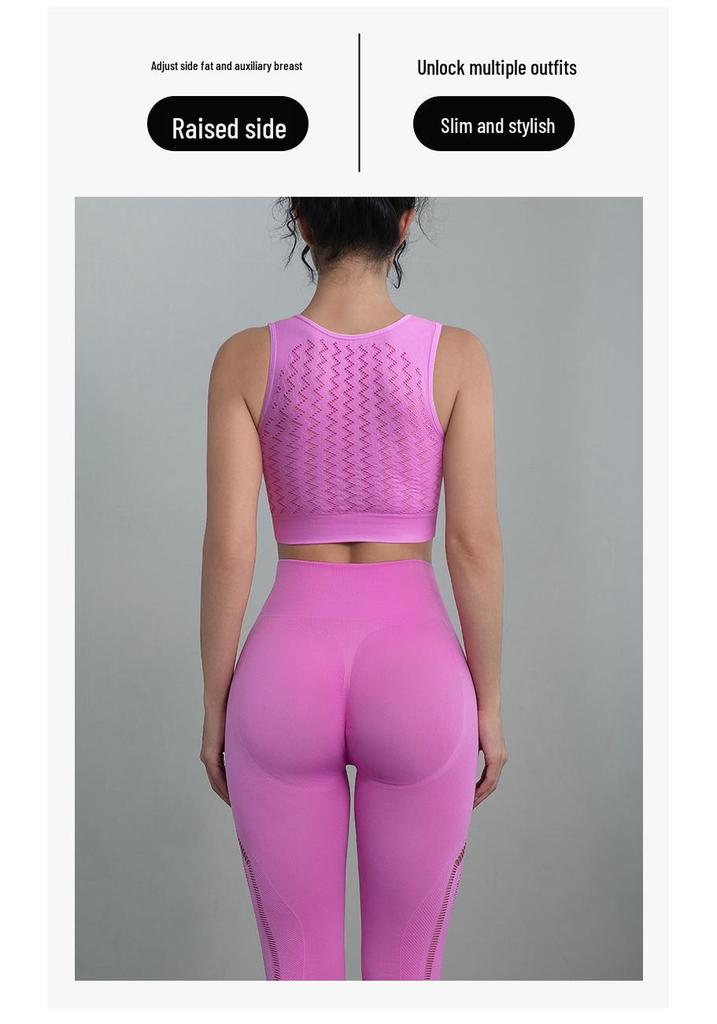 Women's Seamless Sports Set: Shockproof, Sweat-Wicking, Breathable, High-Elasticity Yoga & Fitness Underwear