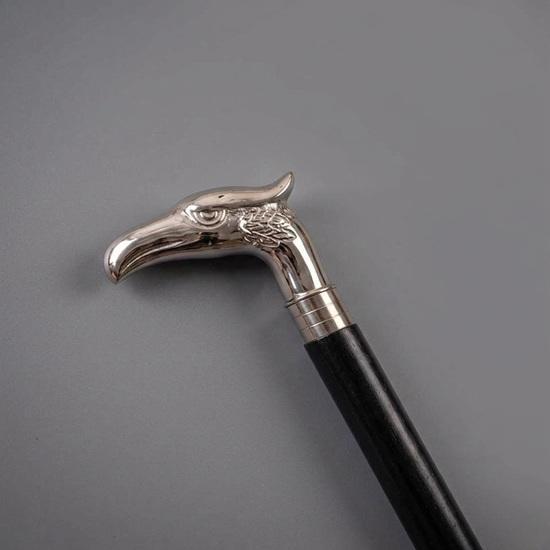 Handmade Eagle Head Brass Handle Walking Cane Detachable Wooden Walking Stick
