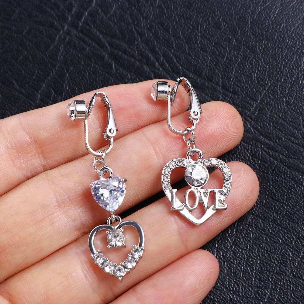 Cadeaux en Acier Inoxydable Faux Piercing au Ventre Anneau de Nombril Géométrique Piercing au Nombril