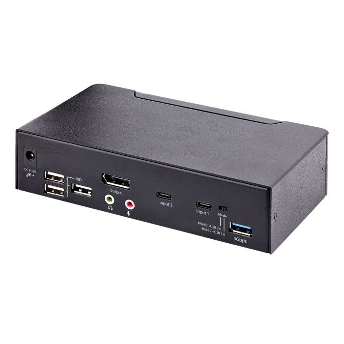 KVM Switch - STARTECH - SV231DPUCA - 2 Ports - 4K 60Hz - USB-C, DisplayPort, Thunderbolt 3/4