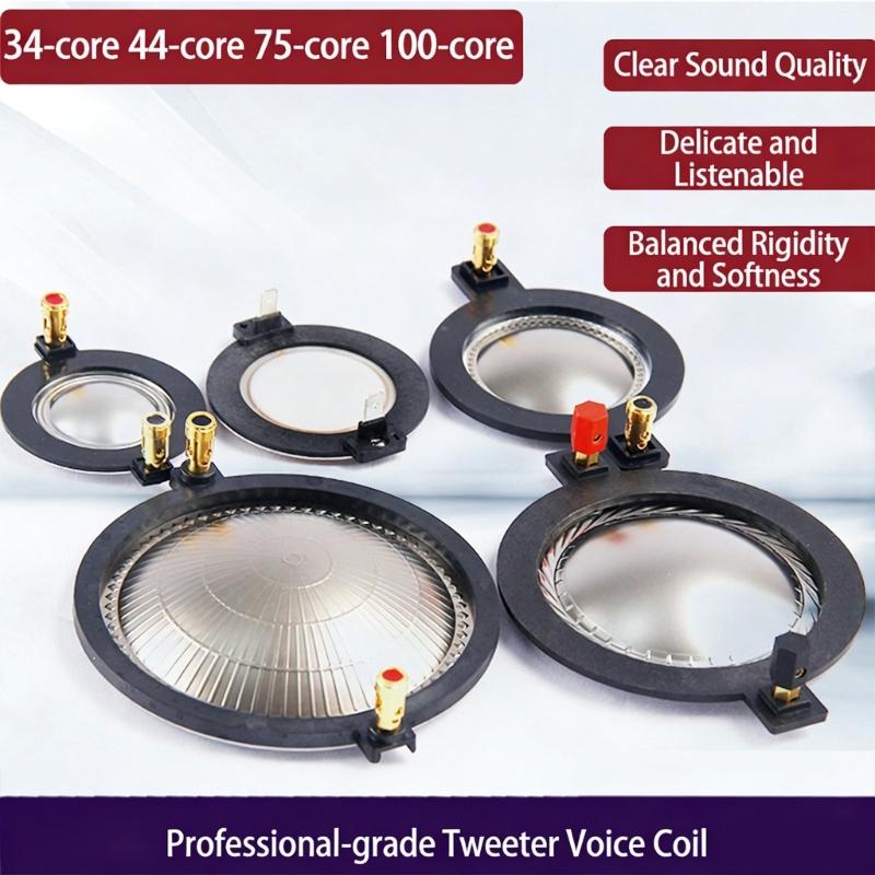 2Pcs Diaphragm Replacement Metal Film Tweeter Consistent Quality For Professional Sound Equipment Speaker Repair