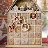 Festive Christmas Wooden Ornaments Set Of Twelve Including Santa And Snowflakes