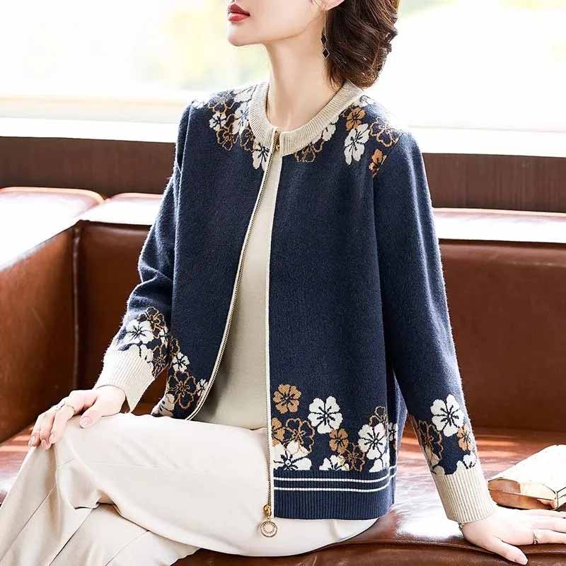 Coat for Women Autumn Winter Thickened Casual Double Layer Zipper Vintage Cardigan Jacket