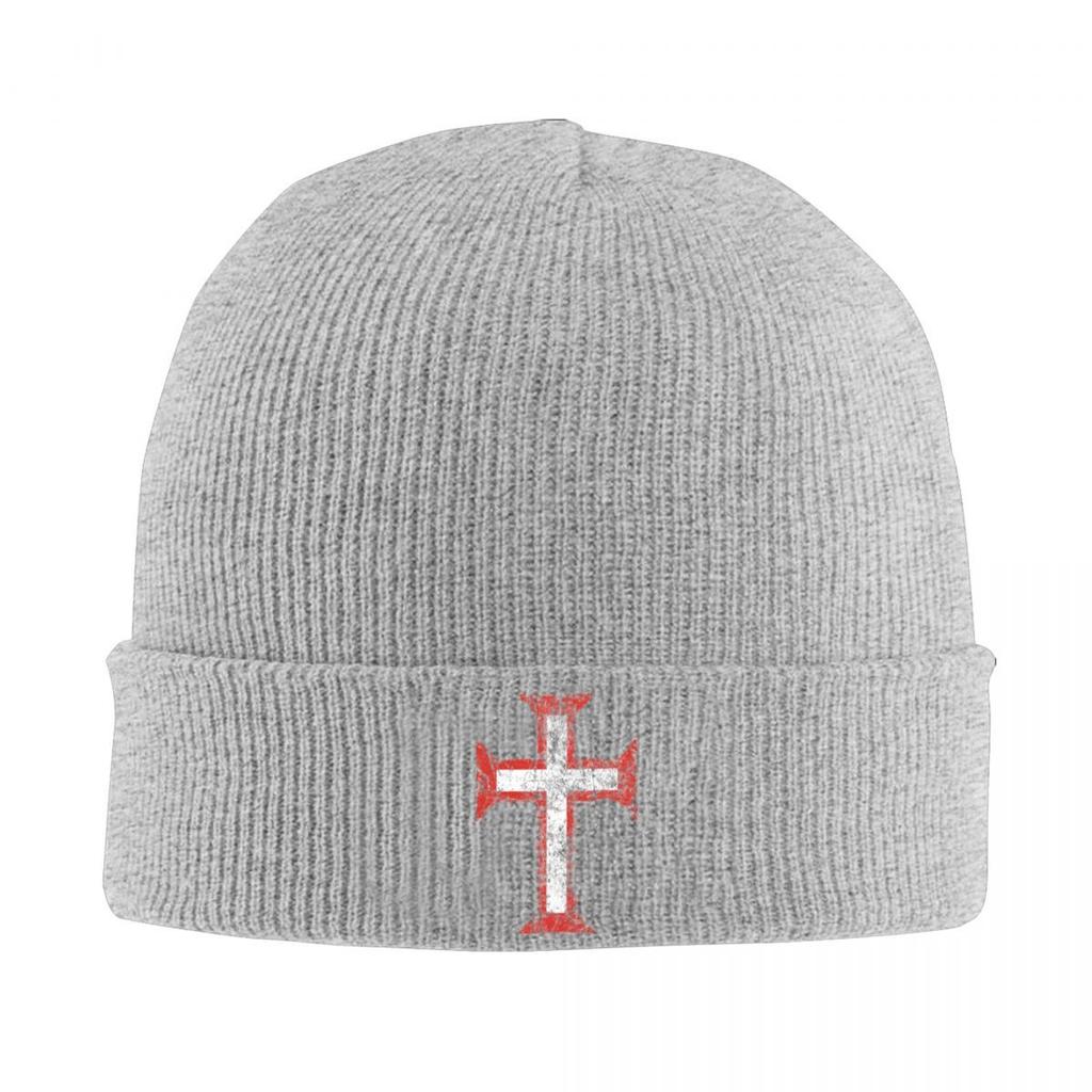 New Order Of Christ Cross Templar Christian Portugal Eroded Knight Templar Knitted Hat Beanies Winter Hat Warm Cap Unisex Wome