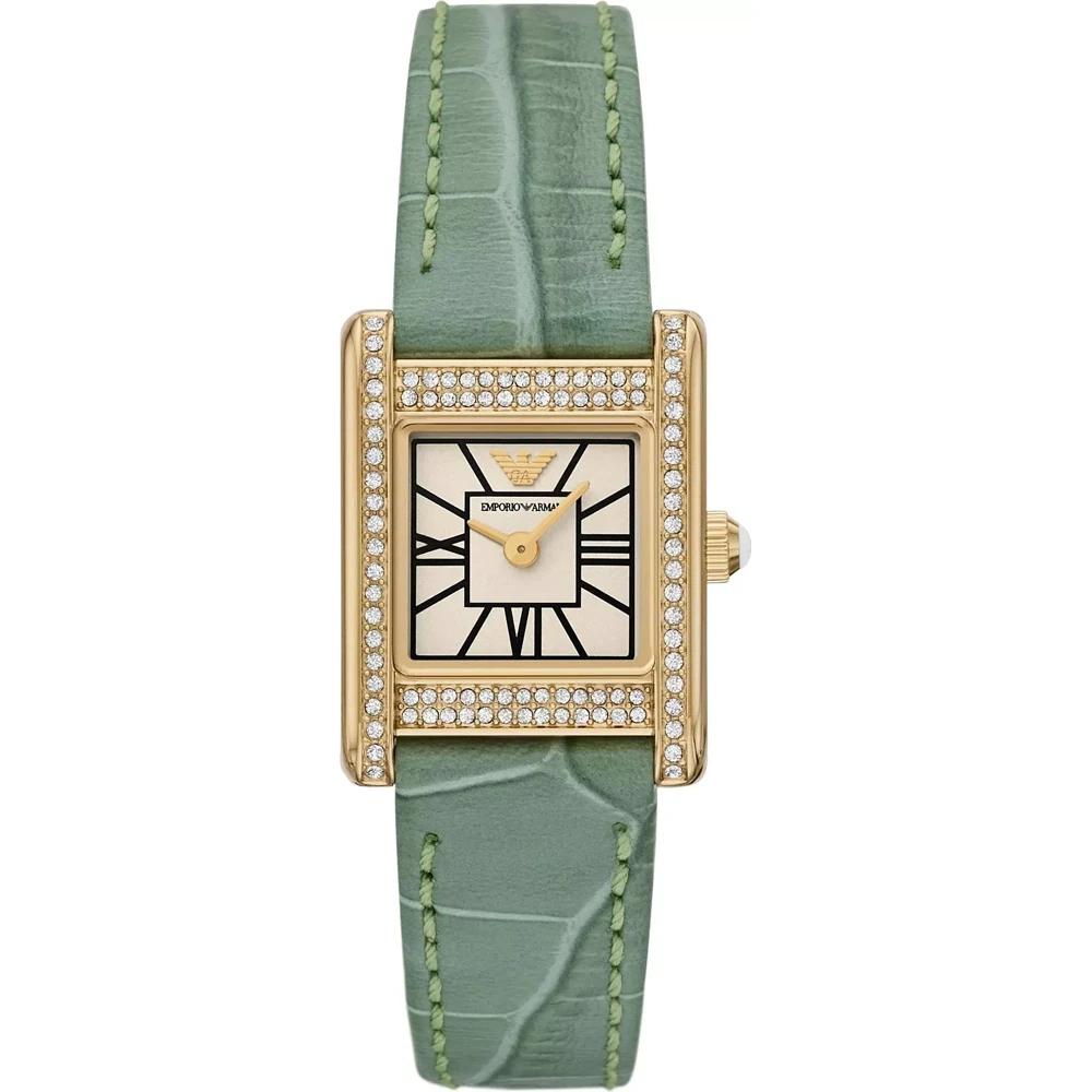 Emporio Armani Genni White Green Leather Ladies Quartz Watch AR11661 белый