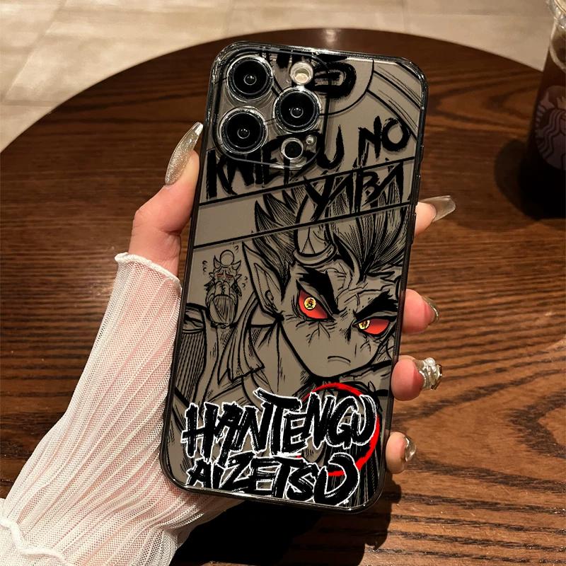 

Demon Slayer Hantengu & Muzan Line Art Clear Phone Case For iPhone 15/14/13/12 - Anime Cover GALAXYS24 чёрный