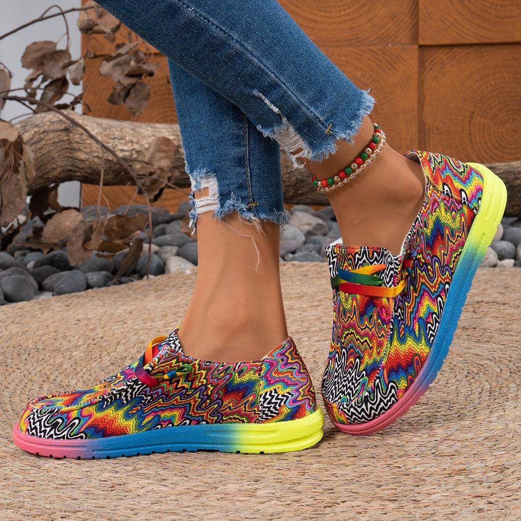 Fashion Woman Canvas Woman Shoes Summer Breathable Cloth Loafers Designer Luxury Shoes Woman Light Weight Slip-on Flat Sneakers Ladies