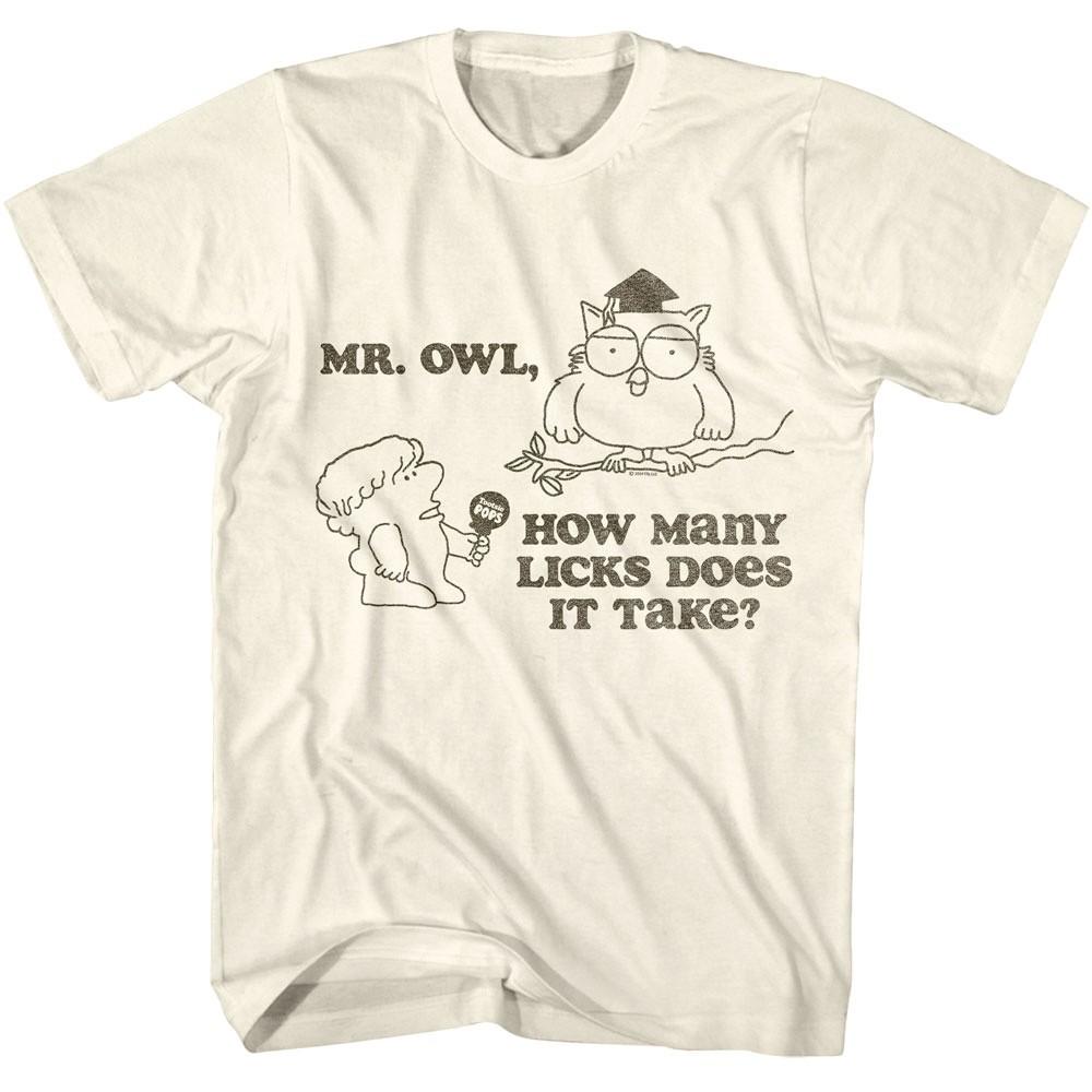 Tootsie Roll How Many Licks Mr Owl Men T Shirt M