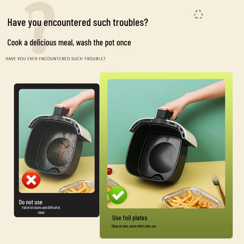 Yudefeng 8-inch Round Air Fryer Aluminum Foil Pans