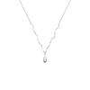 Silver Wave Water Drop Clavicle Necklace - Elegant, Trendy, Light Luxury Fashion for Women