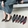 2025 New Spring and Autumn High-end French Temperament Thin Heel Single Shoes Women's Shoes Pointed High Heels