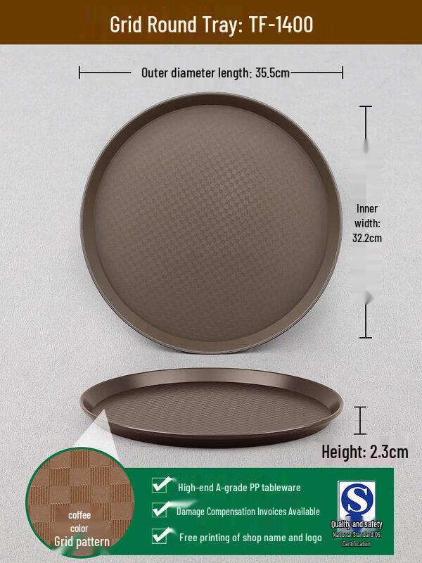 Jiemengzhe Large Round Plastic Hotel Kettle Tray