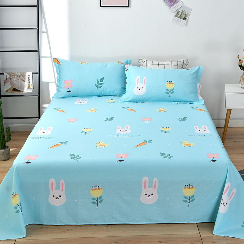 Cotton Bed Sheet Single Piece Thick Double Bed Sheet 1.8m Bed Sheet 1.5m Student Bed Sheet