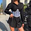 Transparent Chest Corset With Transparent Mesh Support For Women - DD