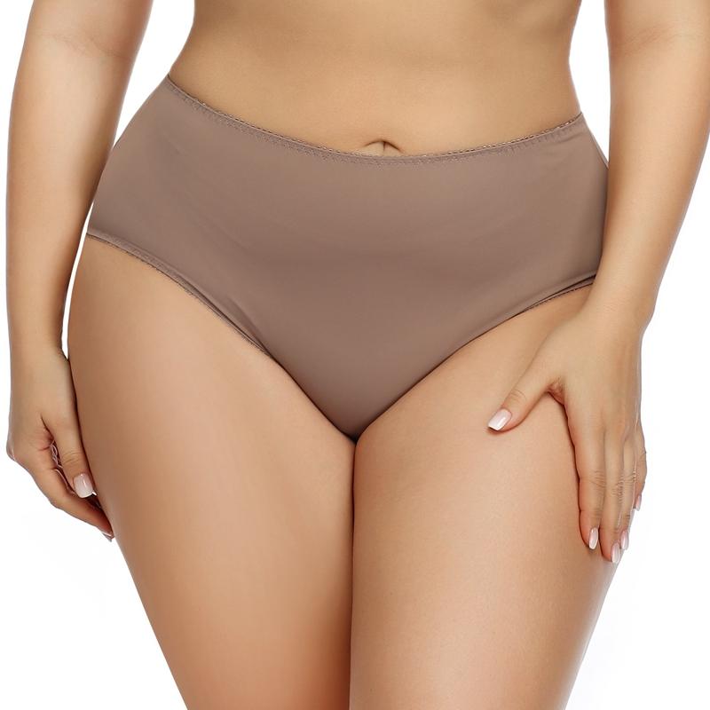 High Waist Panties for Women Underwear Ladies Cheap Briefs Traceless Thin Satin Panties L 0Xl