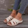 New Summer Platform Slippers Large Size Fish Mouth Word with Platform Slippers Shoes