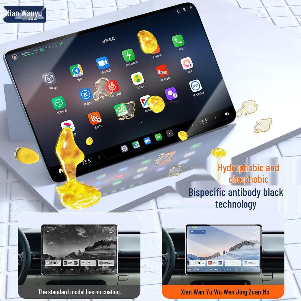 Tempered Glass Screen Protector for Lynk & Co 07 EMP - Navigation Sticker and Car Decor Accessories for 26 Models