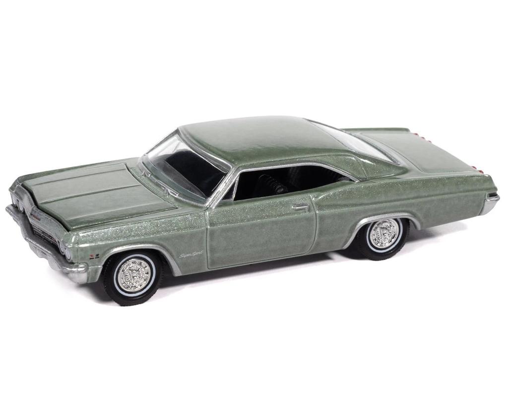 Autoworld 1/64 Chevrolet Impala SS 1965 Verde Chevry Impala SS Verde Salgueiro Carro Miniatura