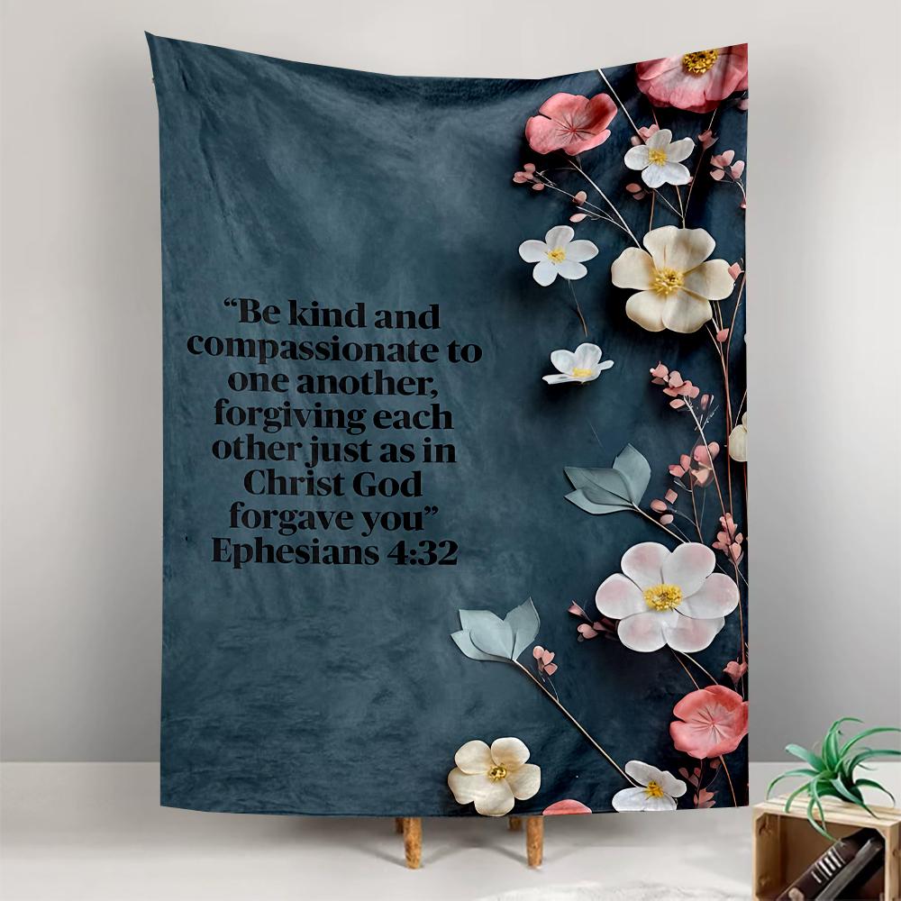 Be Kind Compassionate Floral Christian Quote Patterned tapestry for bedroom and living room home decor sofas