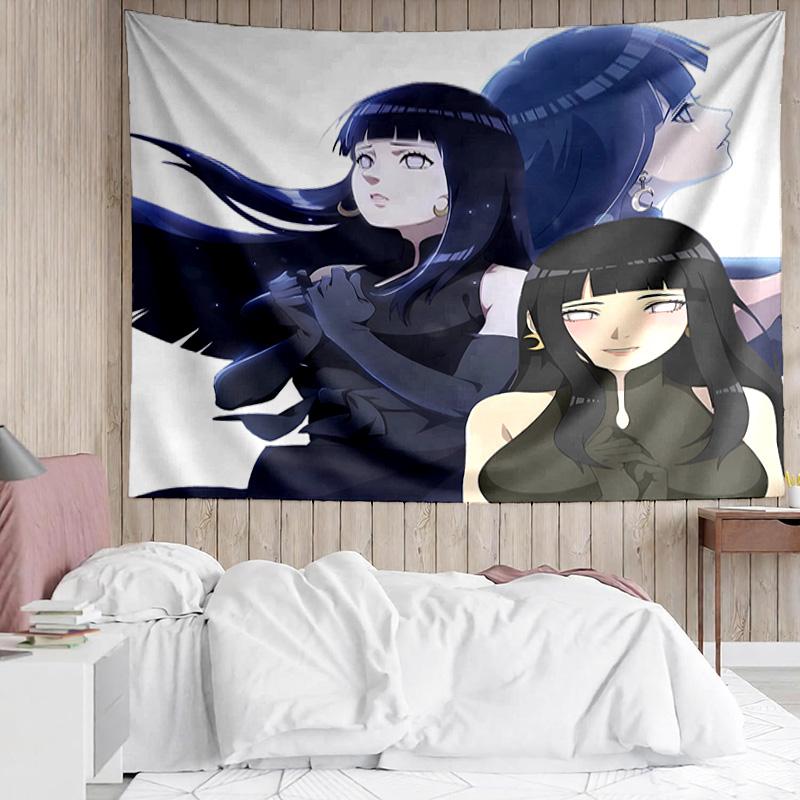 Hinata Hyuga Tapestry for Bedroom Aesthetic Classroom Tapestries Wall Hanging for Living Room Dorm Office,Ideal Creative Gift