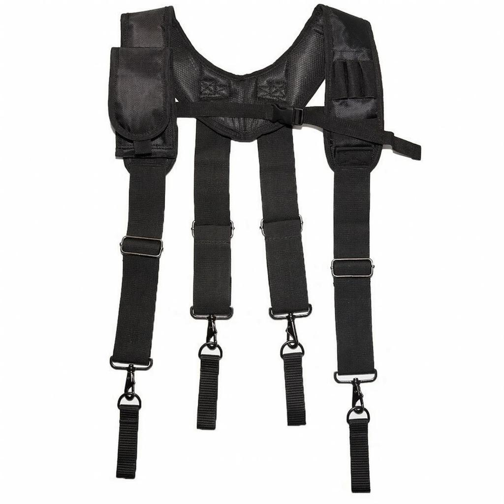 Tool with Side Pockets Padded X-Shaped Work Adjustable for Tradespeople,