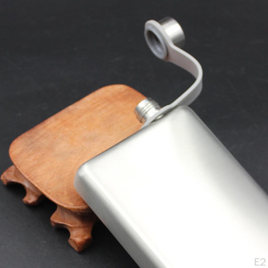 9oz Stainless Steel Hip Potrable Outdoor Fishing Pocket Flagon Silver