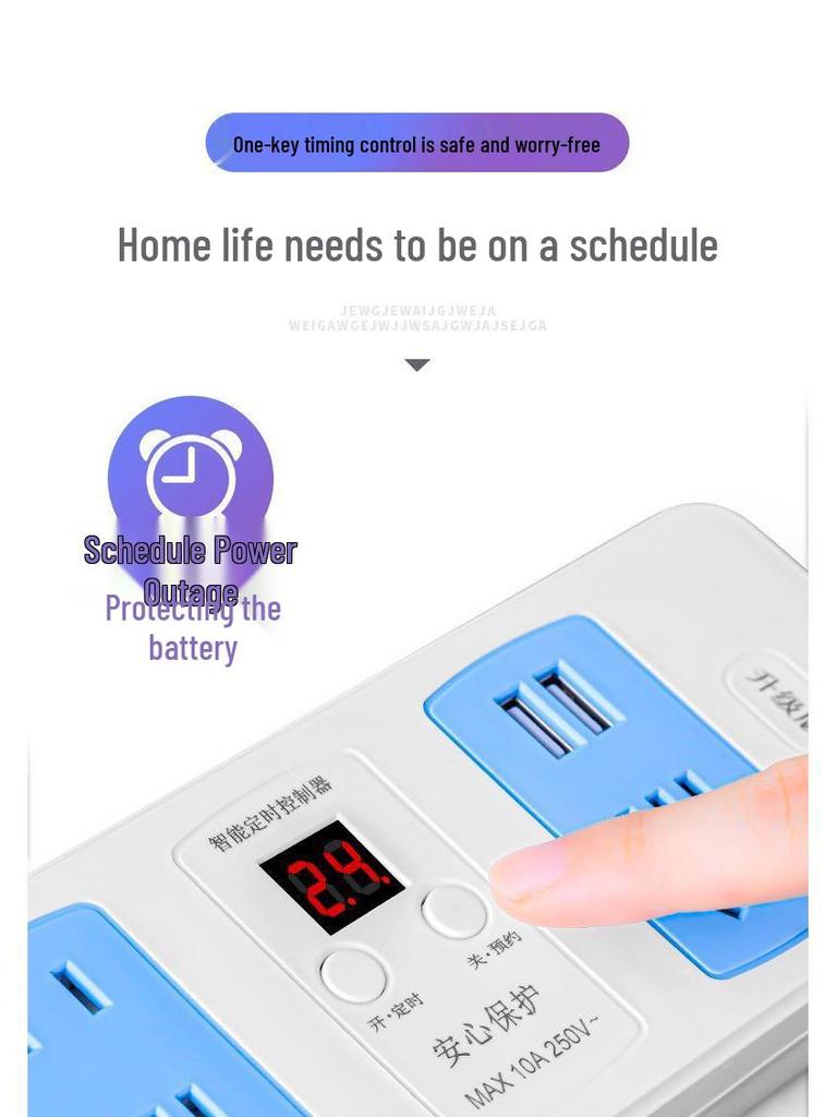 Electric Vehicle Timer Socket: 1-24 Hour Power Control & Overcharge Protection