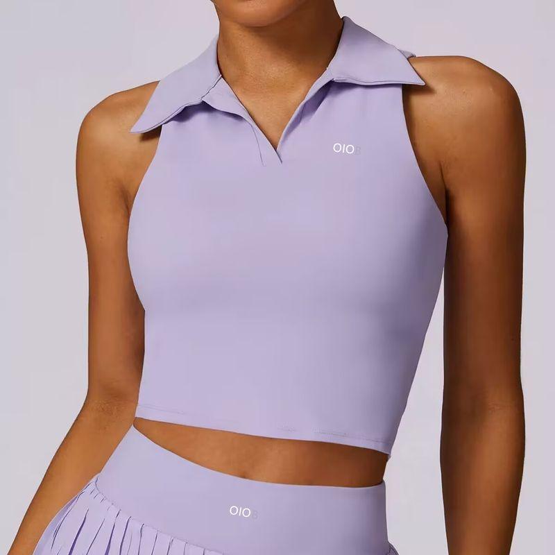 

Oiob Tennis Suit Suit Women s New Arrival V-Shaped Lapel Sleeveless Vest Sports Fitness Skirt Badminton Clothing Skirt Purple (Tops) M