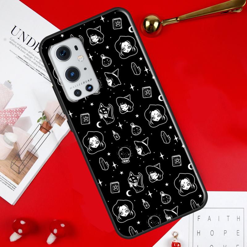 Witchcraft Witch Cat Case For OnePlus Nord 2 CE N10 N100 N20 N200 N300 Ace 8T 9R 9RT 10T 8 9 Pro 10 Pro Cover