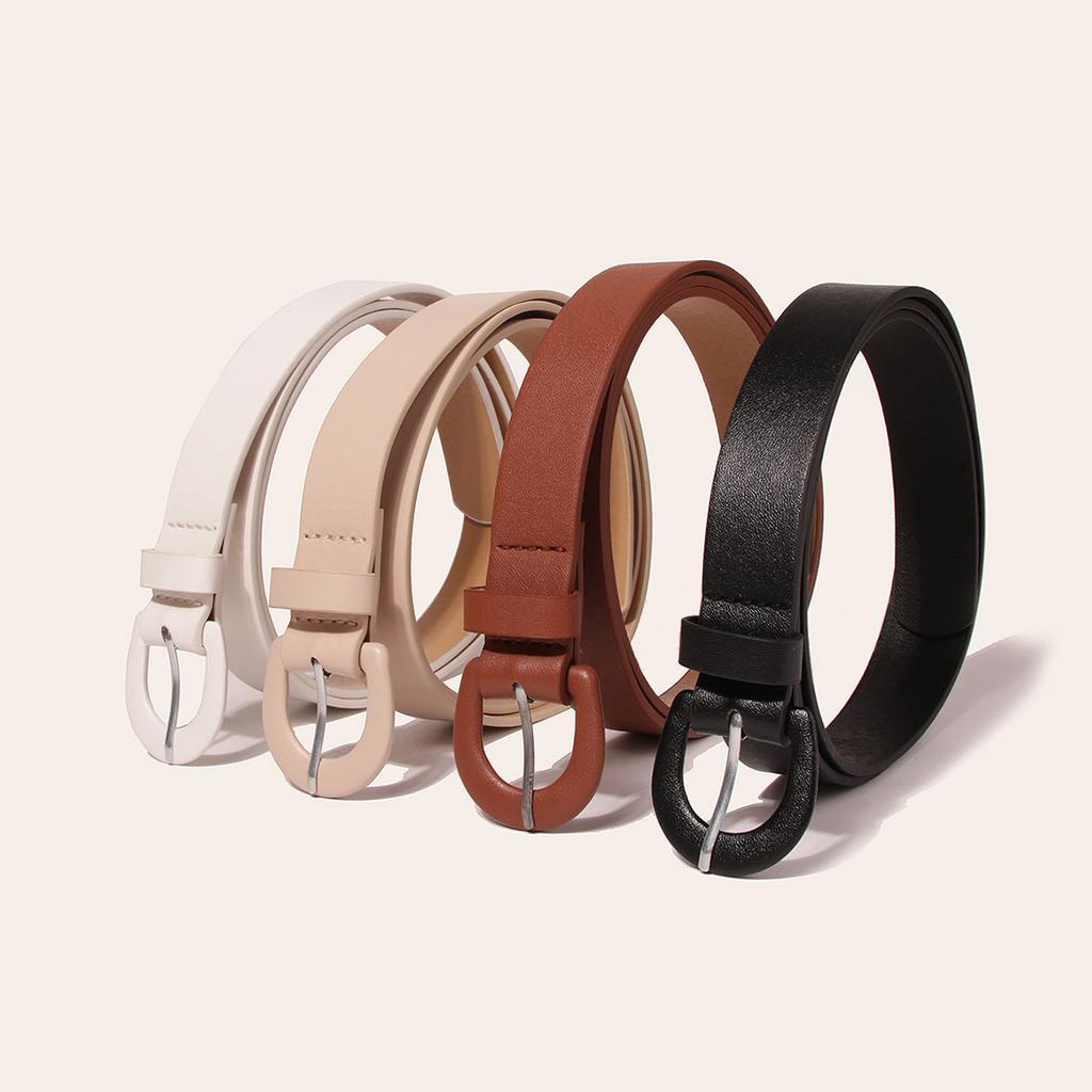 Minimalist Womens Semicircle Waist Belt With Geometric Design For Work