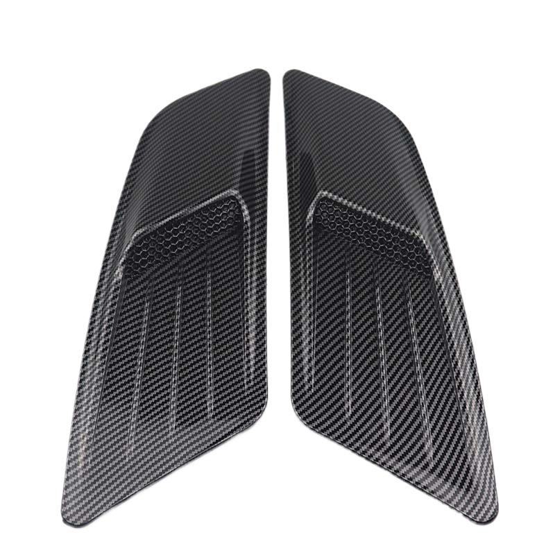 Car Carbon Fiber Copy Universal Front Hood Air Intake Trim Scoop Vent Guards Engine Hood Decoration Exterior Accessories