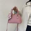 Silk scarf, portable shell bag, high-end fashion shoulder messenger bag, vegetable basket 2 early spring new women's bag