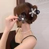 Eleganti Fermagli per Capelli a Fiore con Perle Grandi per Donne Coreani Brillanti Cristallo Nero Artigli di Squalo Fermaglio per Capelli Accessori per Capelli per Ragazze