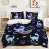 Cartoon Little Dinosaur Three-Piece Digital Printing Duvet Set Suitable For Children'S Bedroom Decoration