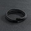 Stylish Men Leather Bracelet Detachable Magnetic Buckle Handmade Braided Wrap Braclet Outdoor Sports Cycling Accessories Joias