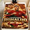 1PC CR7 Cristiano Ronaldo Patterned Flannel Blanket Suitable For All Seasons for Home Decor Warmth and Comfort Gifts Holiday Present