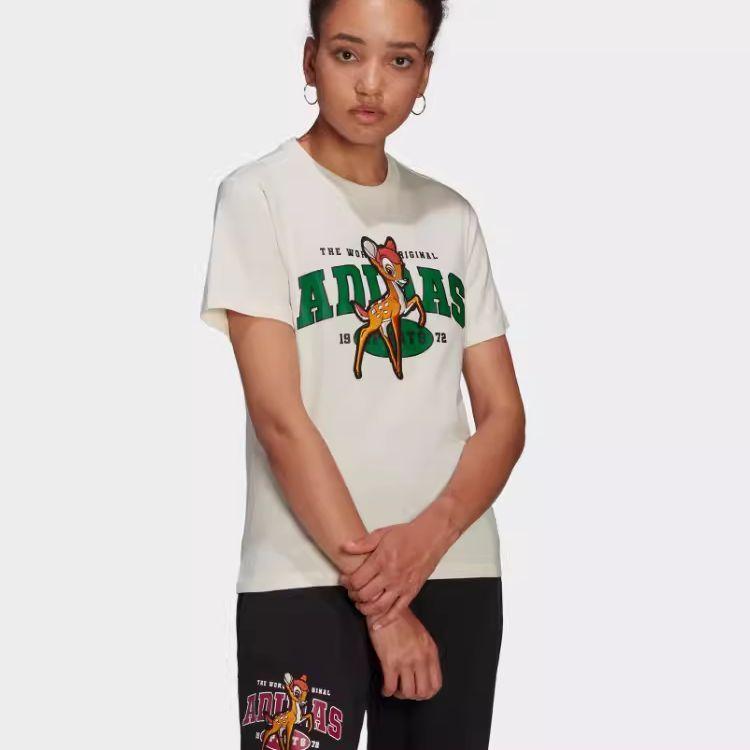 Women's T-Shirt Adidas Originals x Disney X , Set in Sleeve T Shirt Women's White