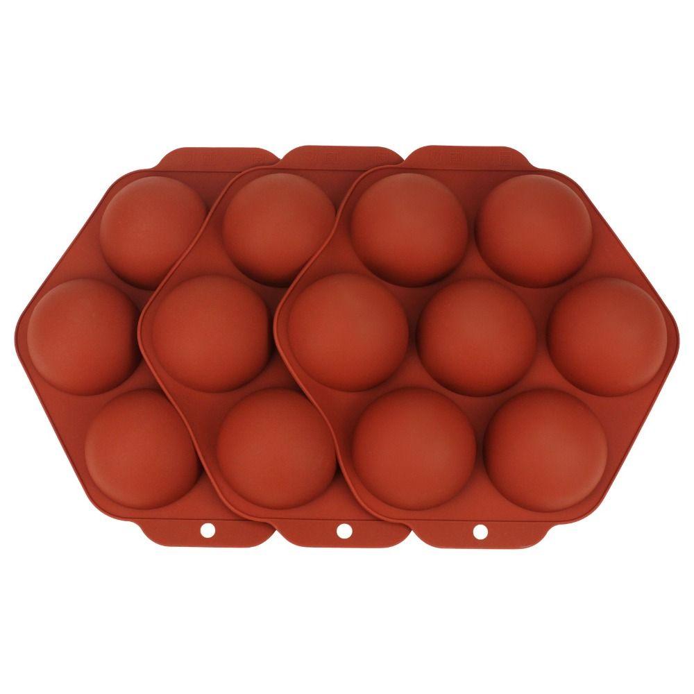 7 Holes Silicone Mold Food Grade Silicone Half Sphere Mold Chocolate Mold  For Cake Decorating