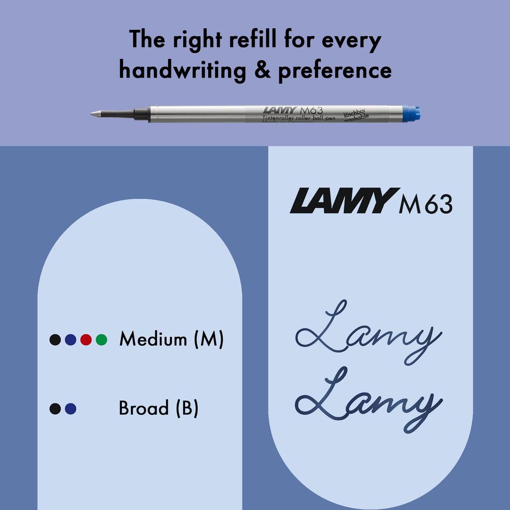Lamy Dark Dusk A ergonomically designed rollerball pen with a medium line Lightweight aluminum Includes a black M rollerball AL-star - transparent,
