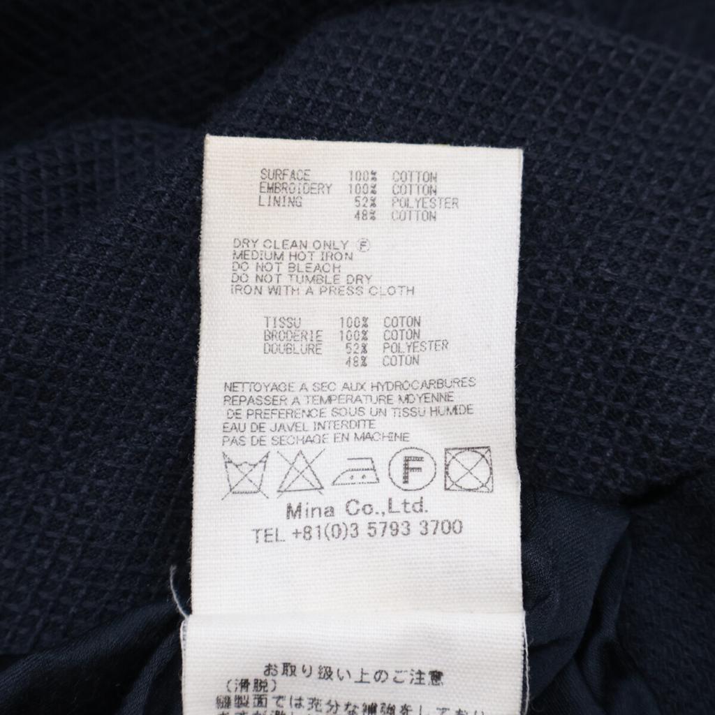 mina perhonen Navy 14Stainless Steel Stainless Steel3105 Sleeveless One-Piece dress 38 NavyUsed